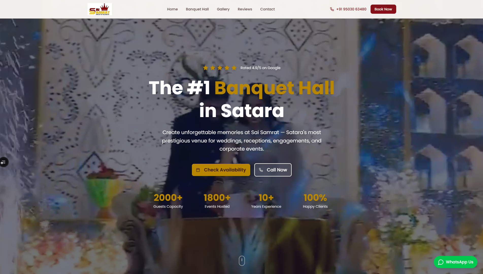 Sai Samrat Banquets — Banquet bookings, in their language